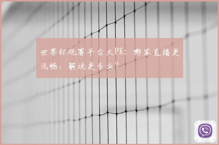 世界杯观赛平台大PK:哪家直播更流畅、解说更专业?